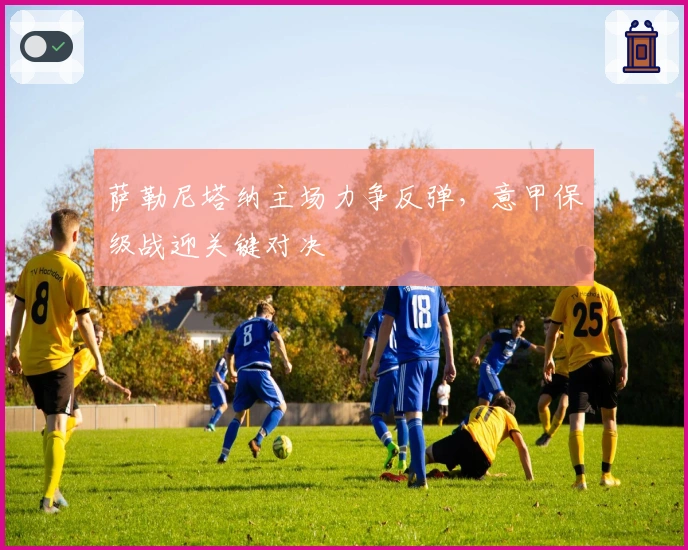 萨勒尼塔纳主场力争反弹，意甲保级战迎关键对决